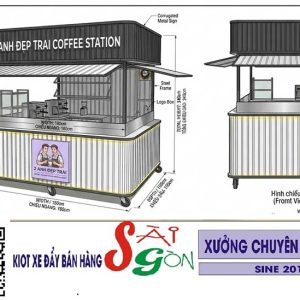 Xưởng sản xuất kiot bán hàng lưu động tại Hóc Môn