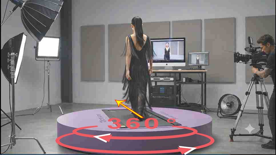 Dịch vụ cho thuê bục xoay và đường băng catwalk chuyển động thẳng và xoay 360 độ 2 Đường Băng Chuyển Động Tạo Dáng Đi Tự Nhiên
