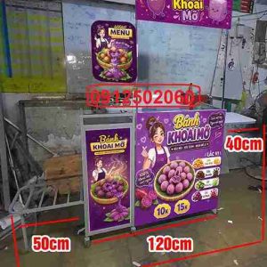 quày bán khoai mỡ gấp gọn